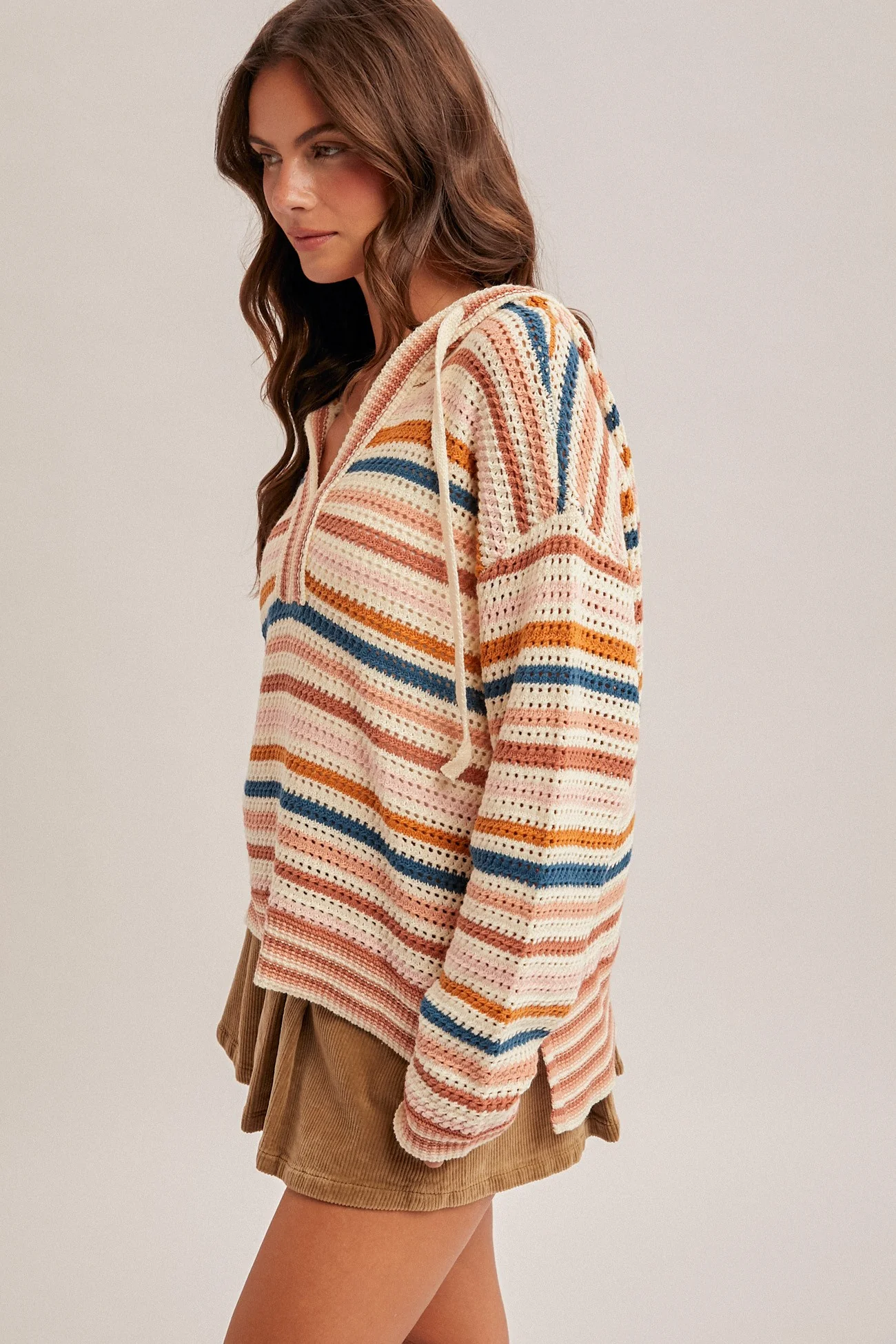 Sunset Stripe Oversized Hoodie - Image 2