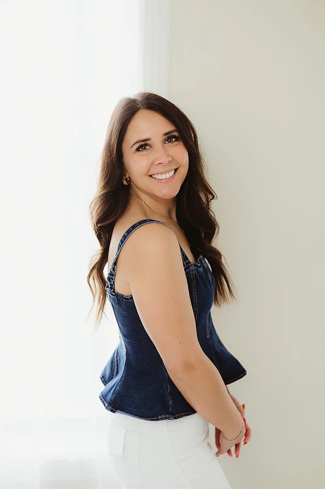 Denim Peplum Top - Image 3