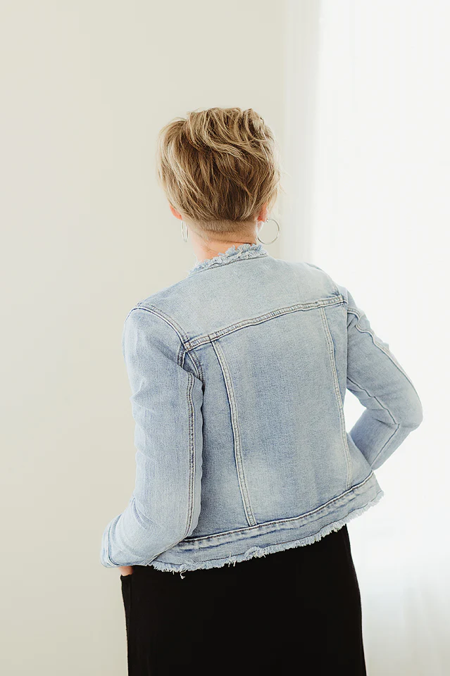Nina Frayed Denim Jacket - Image 3
