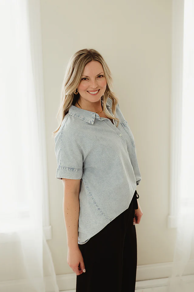 Relaxed Chambray Top - Image 3