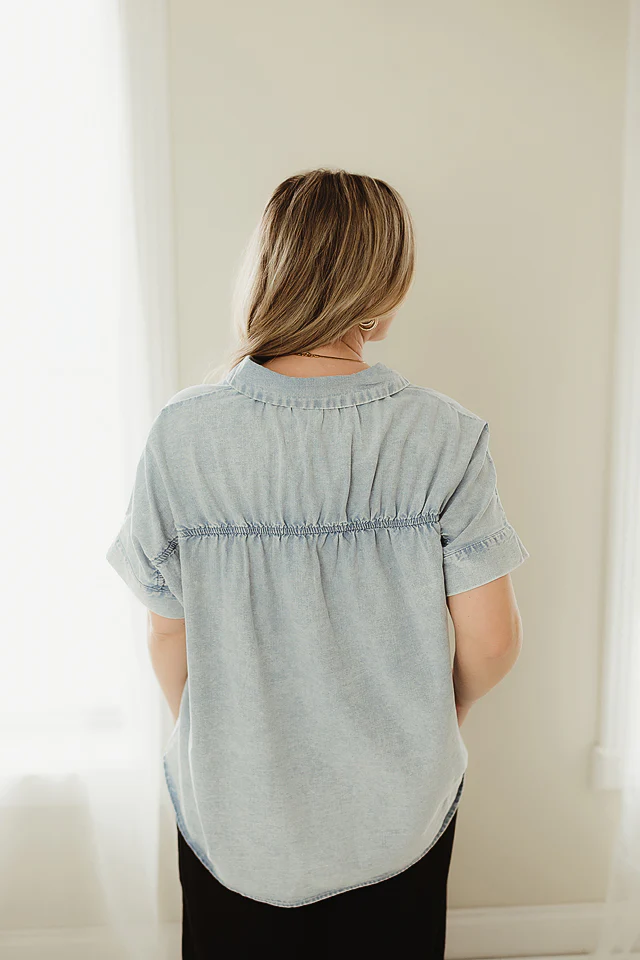 Relaxed Chambray Top - Image 4