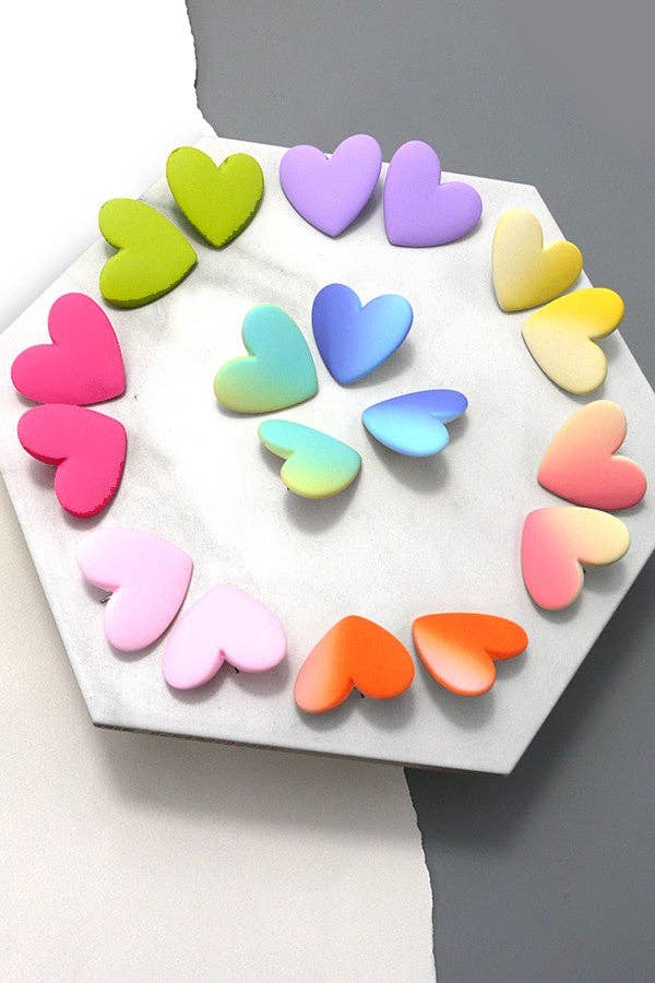 Ombre Heart Studs - Image 4