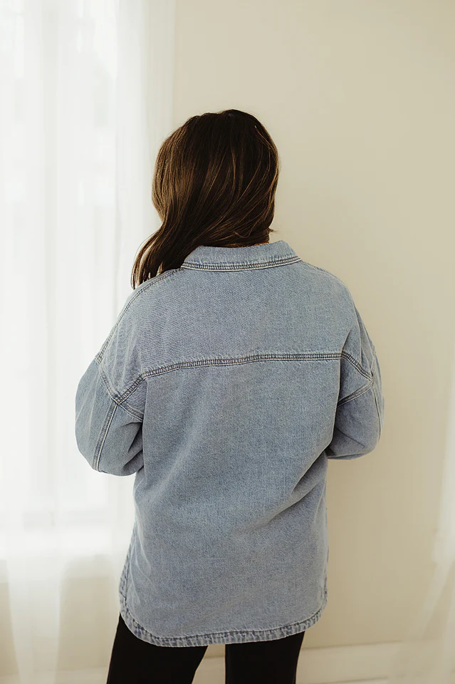 Oversized Denim Shacket - Image 4