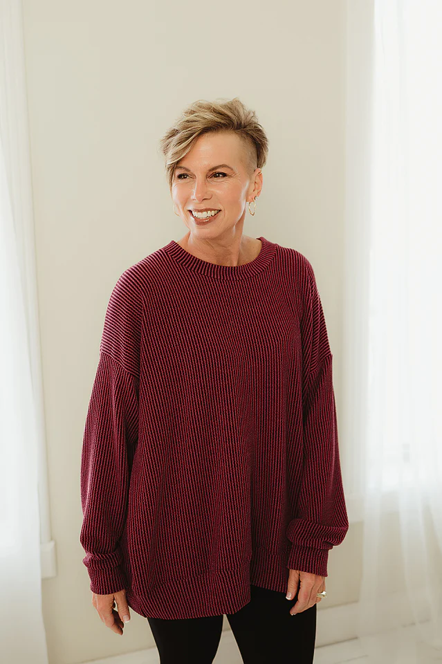 Oversized Two Tone Pullover {more colors available} - Image 30
