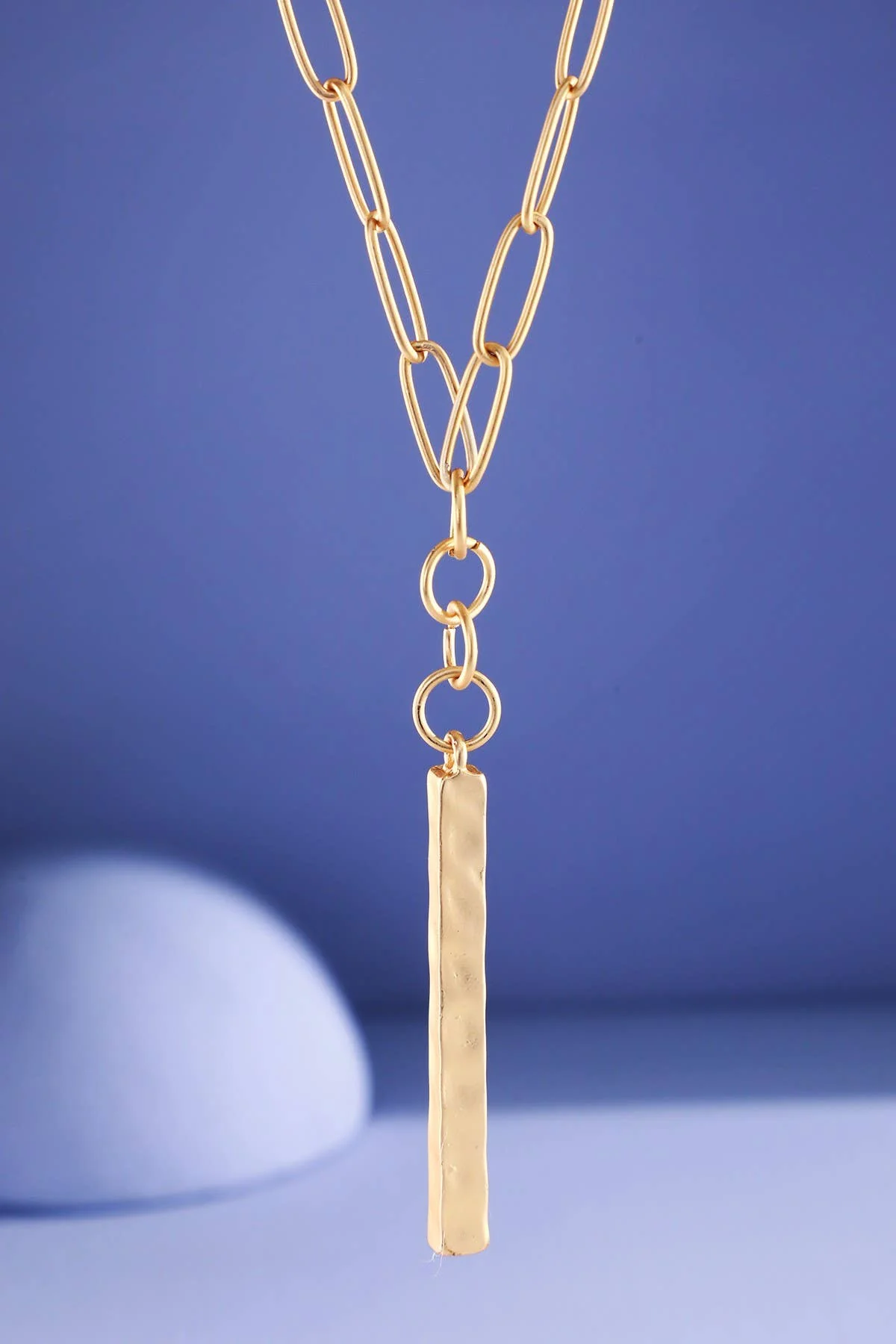 Paperclip Chain Bar Necklace