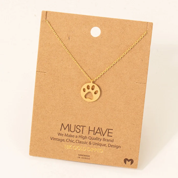 Must Have Paw Print Necklace