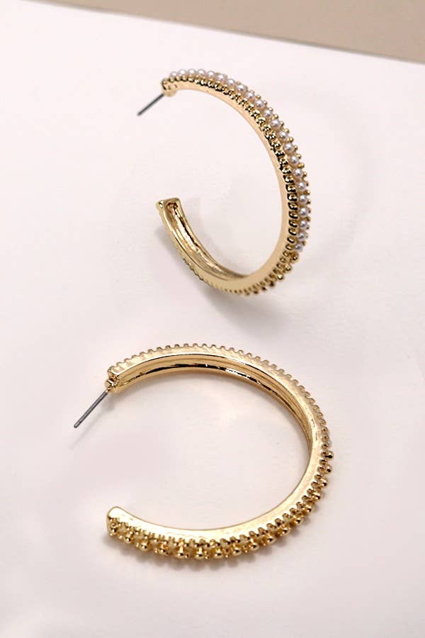 Pearl Pave Hoops - Image 2