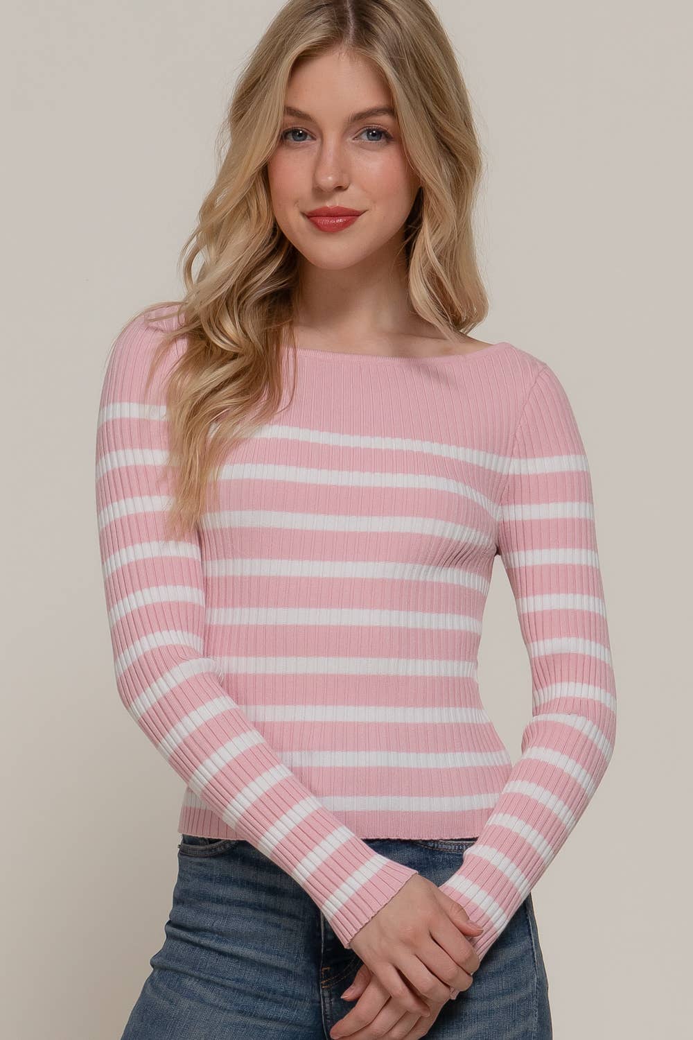 Pink Coast Stripe Sweater