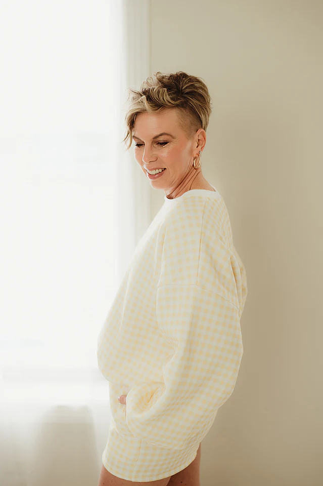 Yellow Gingham Lounge Set - Image 6