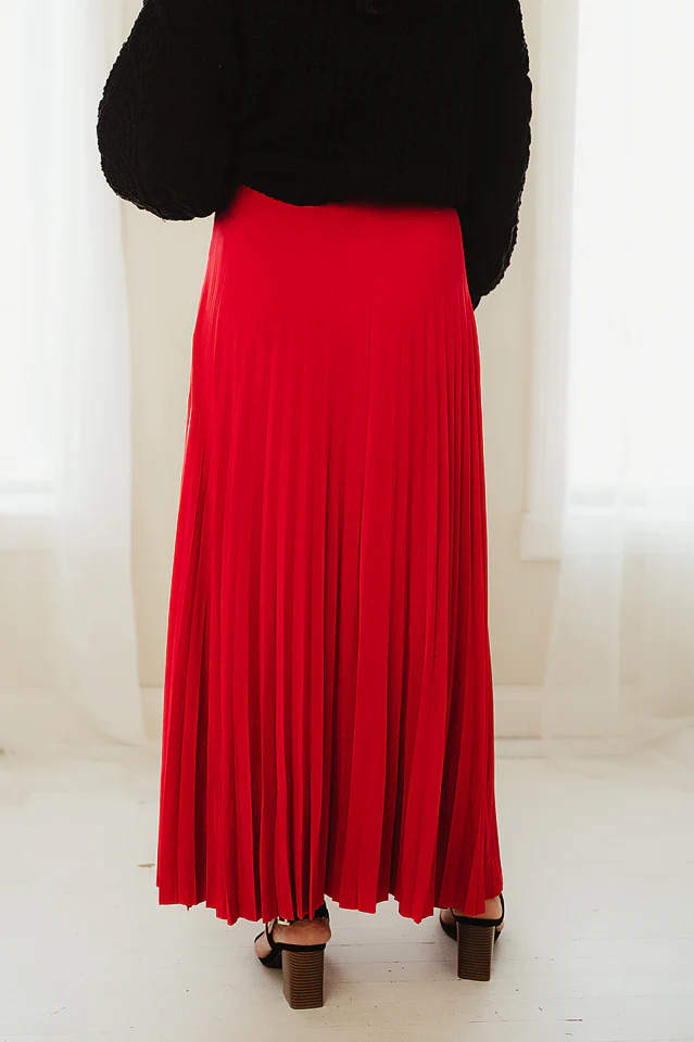 Pleated Holiday Maxi Skirt - Image 4