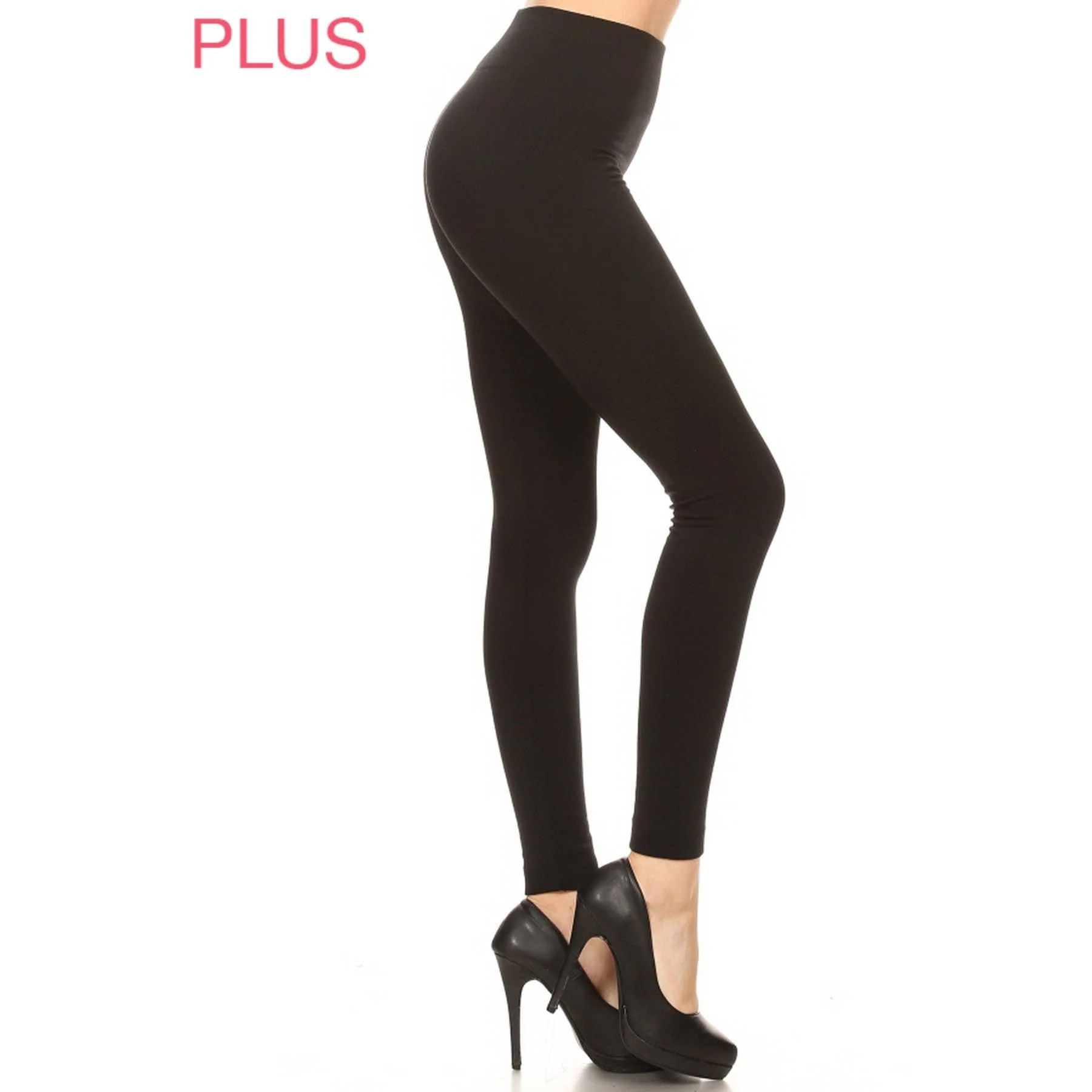 Plus Size High Waist Fleece Lined Leggings