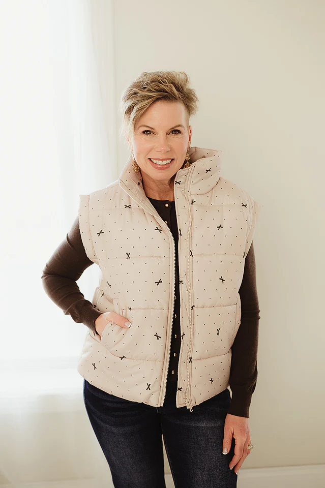 Polka Dot Bow Vest
