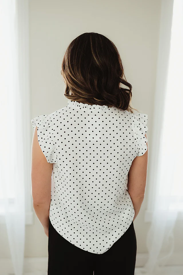 Polka Dot Ruffle Sleeve - Image 4