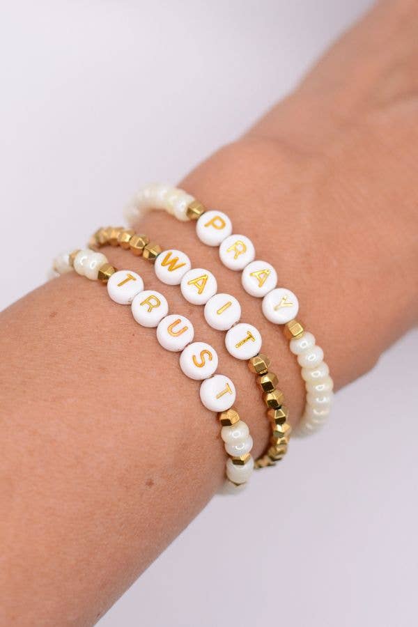 Pray Wait Trust Bracelet Set - Image 2