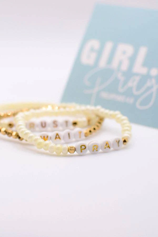 Pray Wait Trust Bracelet Set - Image 3