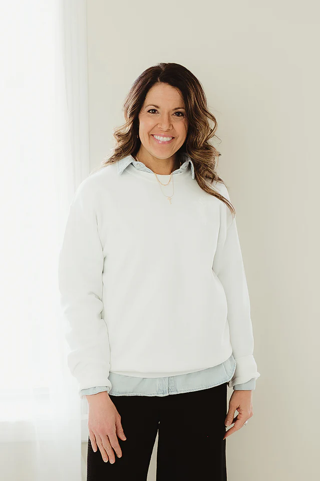 Puff Flower Cross Crewneck - Image 11