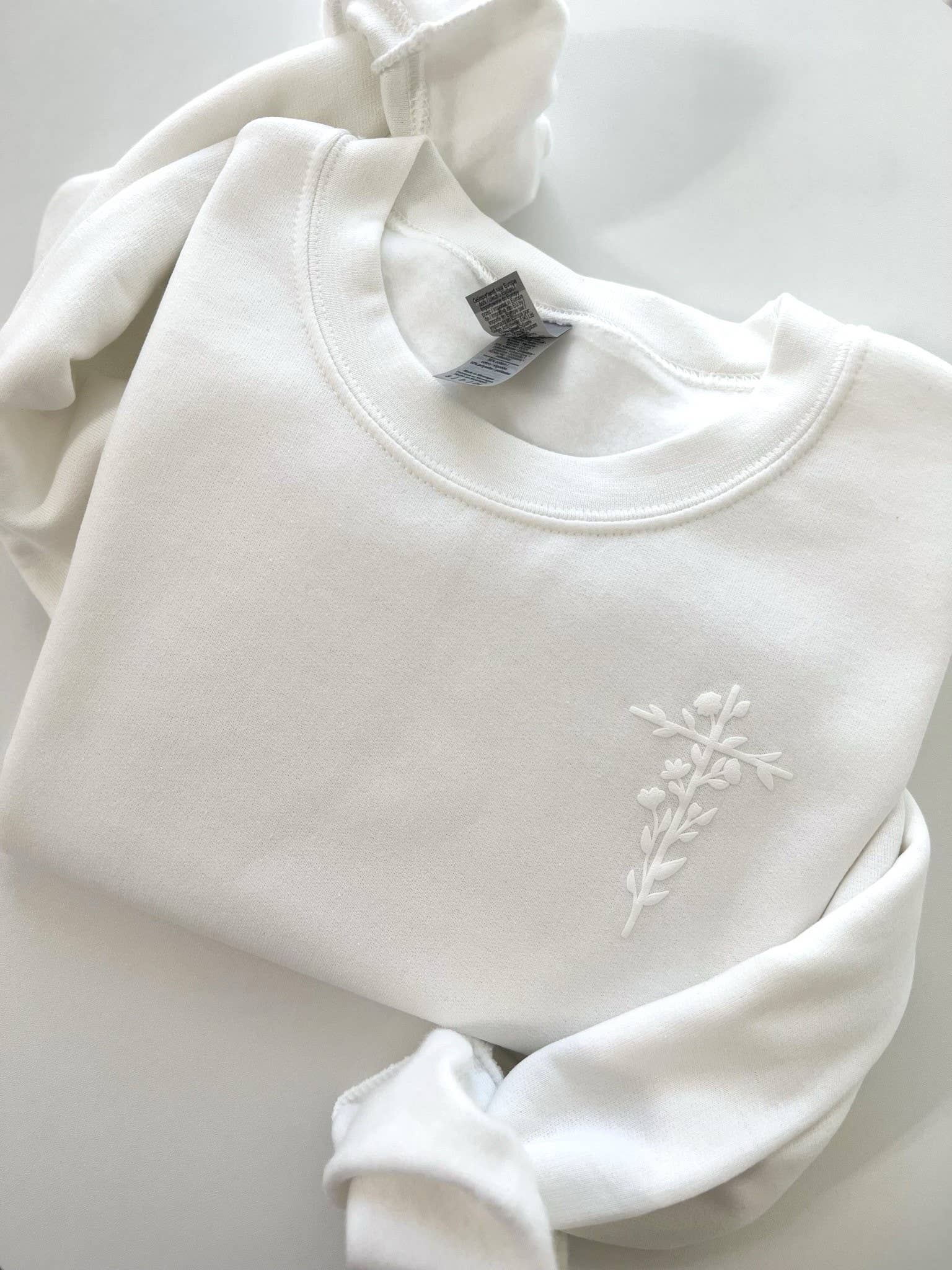 Puff Flower Cross Crewneck - Image 6