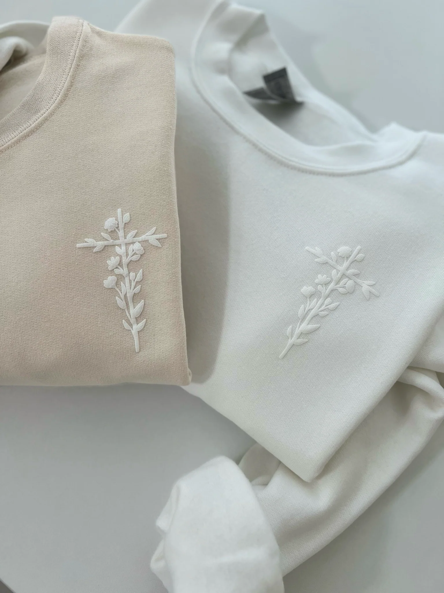 Puff Flower Cross Crewneck - Image 7