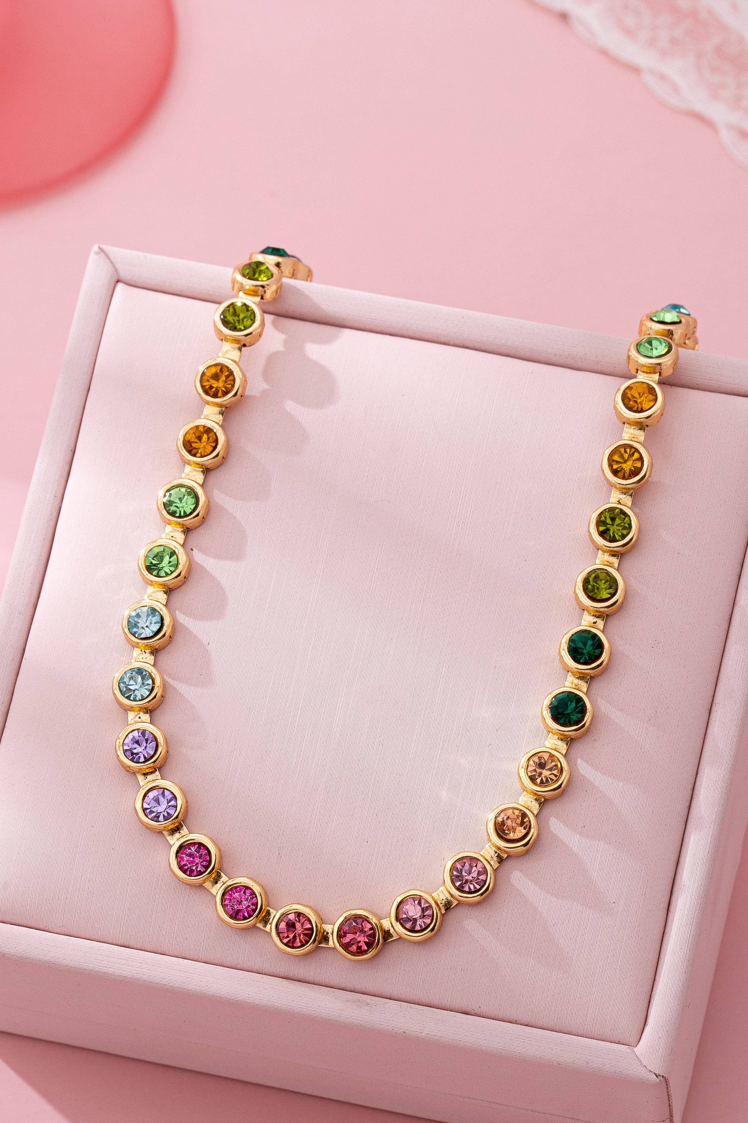 Rainbow Gemstone Necklace