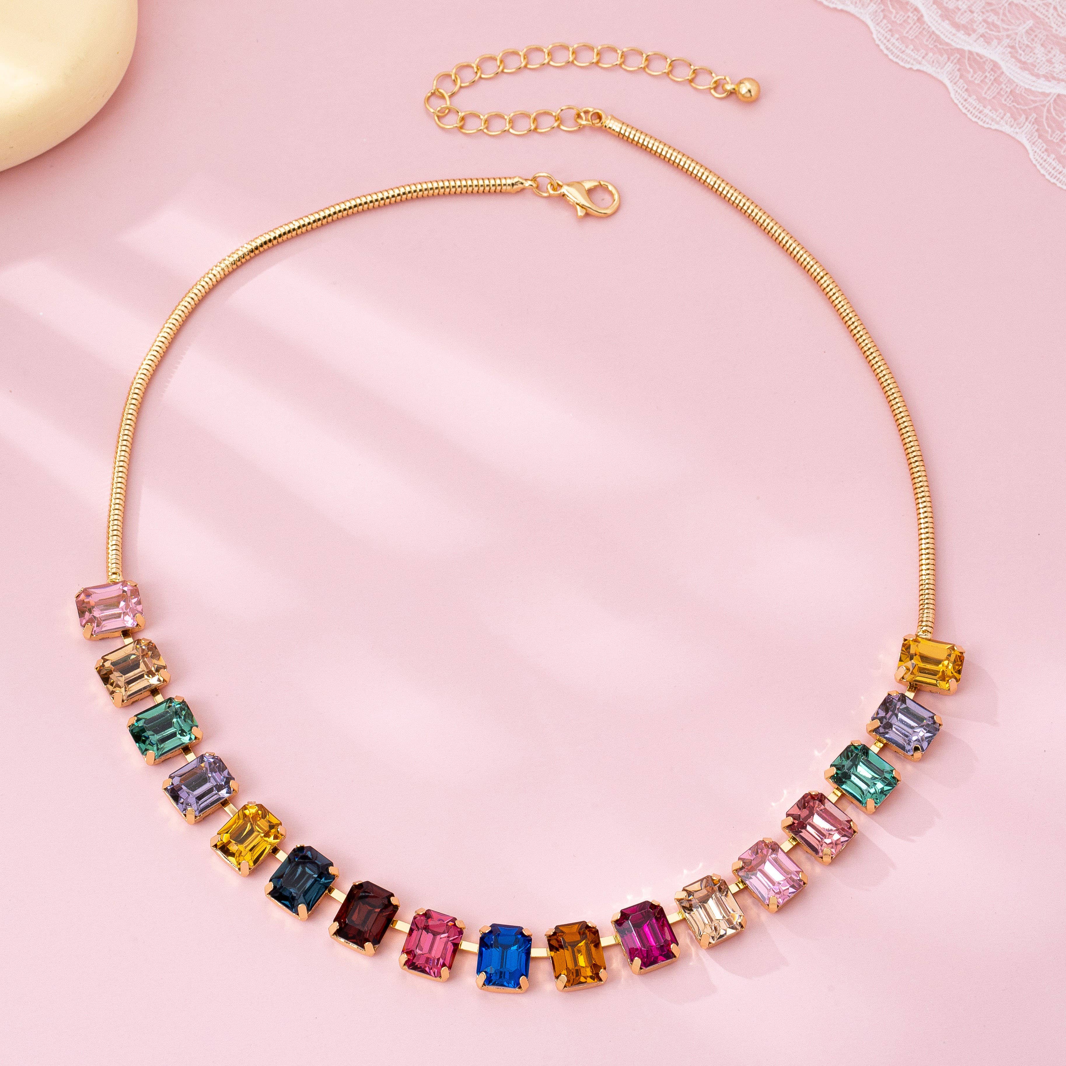 Rainbow Gemstone Necklace - Image 4