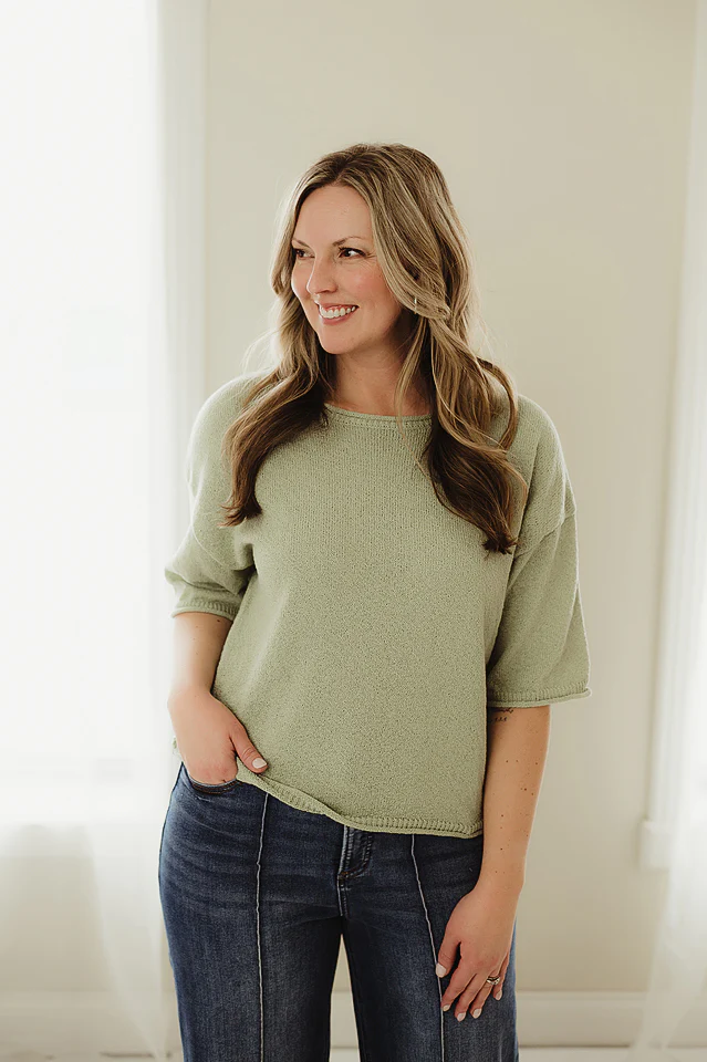 Raw Edge Boxy Top