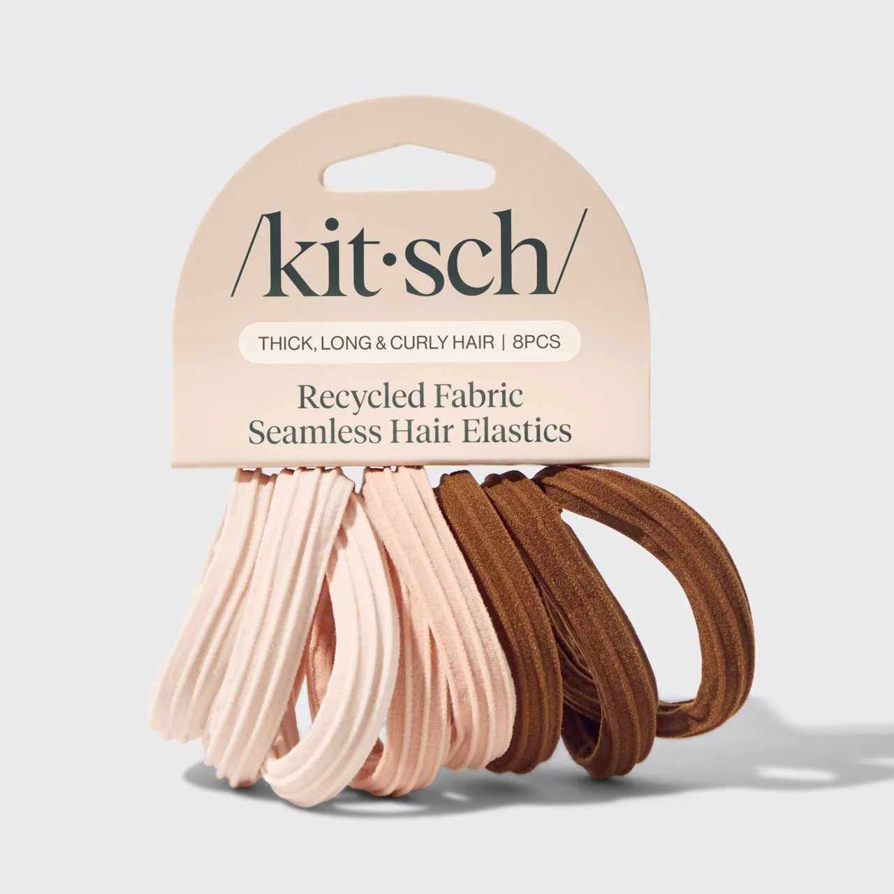 Seamless Hair Elastics - 8pc - Rosewood - Image 3