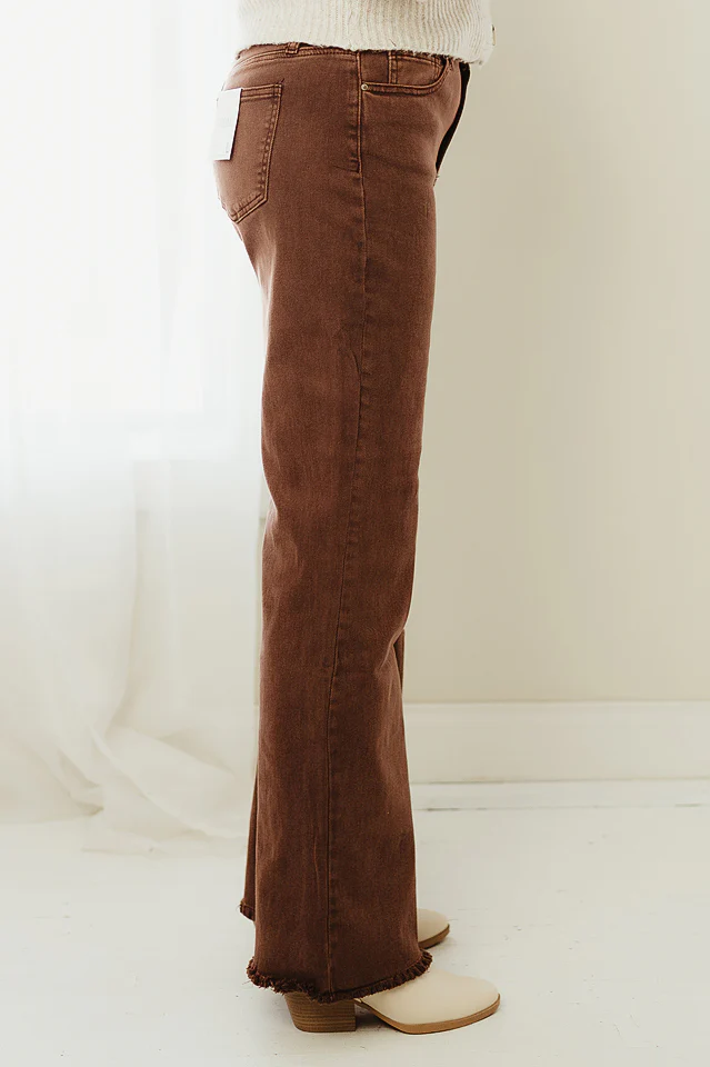 Regular Acid Washed Frayed Pants - Image 10