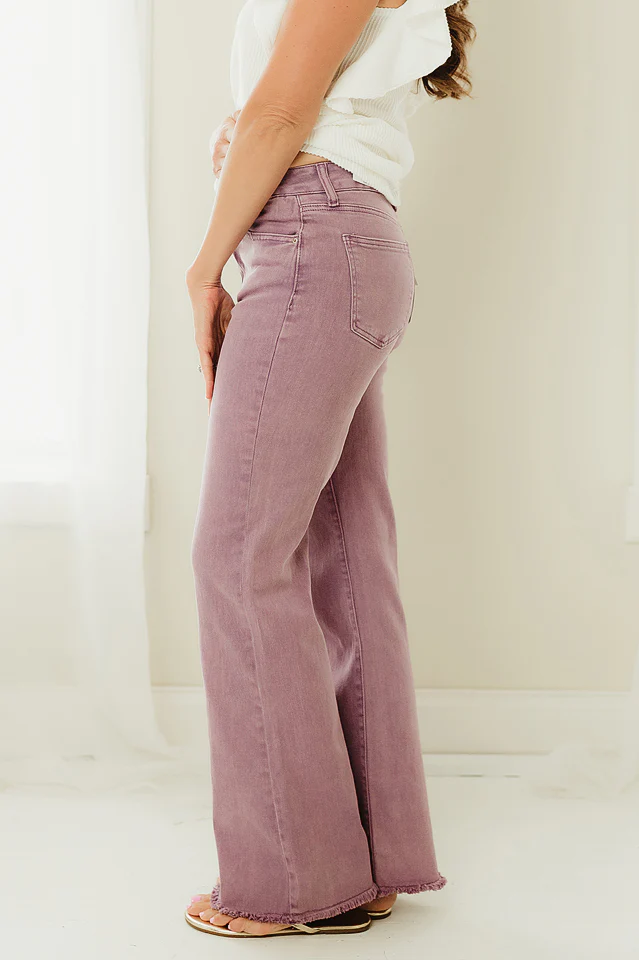Regular Acid Washed Frayed Pants - Image 16