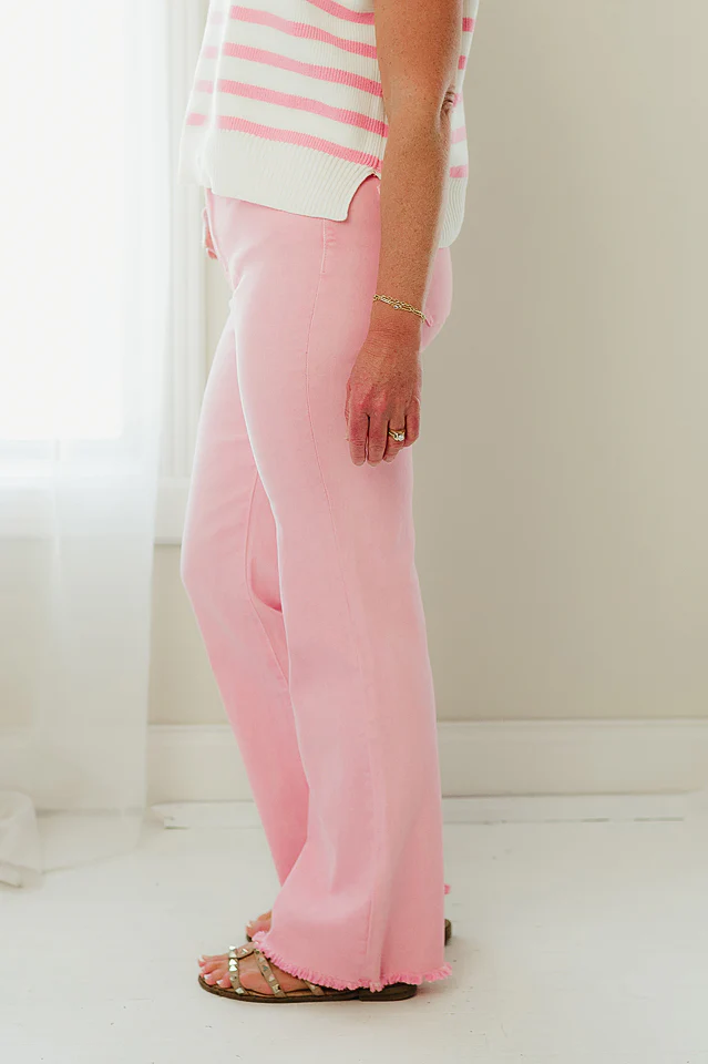 Regular Acid Washed Frayed Pants - Image 29