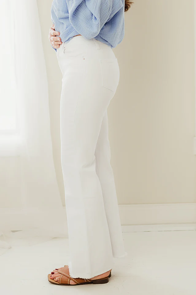 Regular Acid Washed Frayed Pants - Image 3