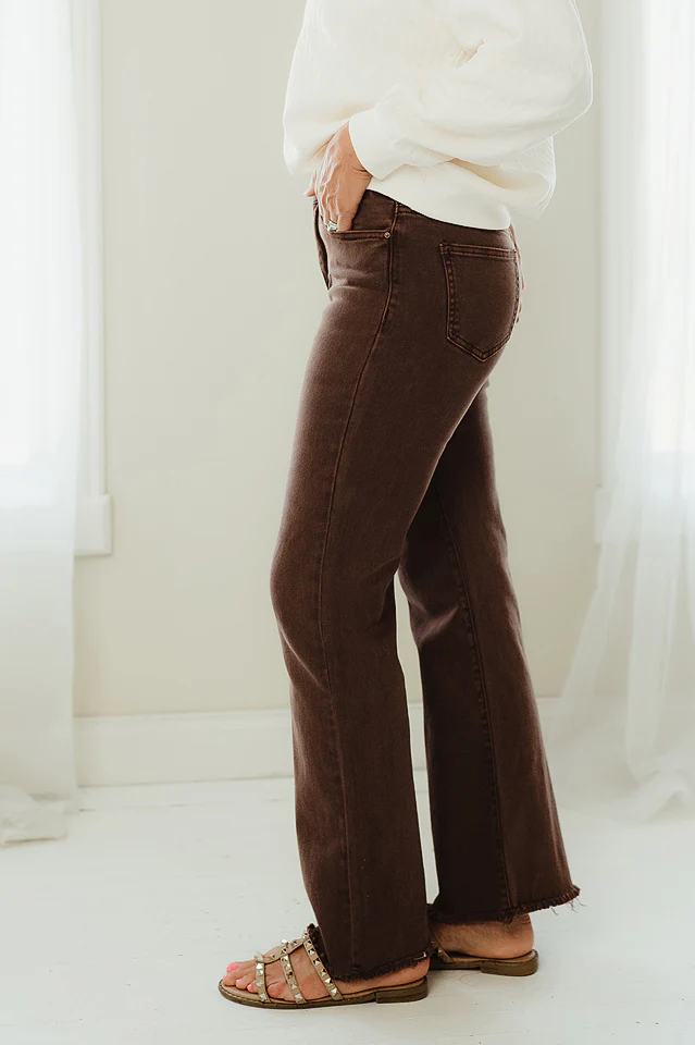 Regular Acid Washed Frayed Pants - Image 31