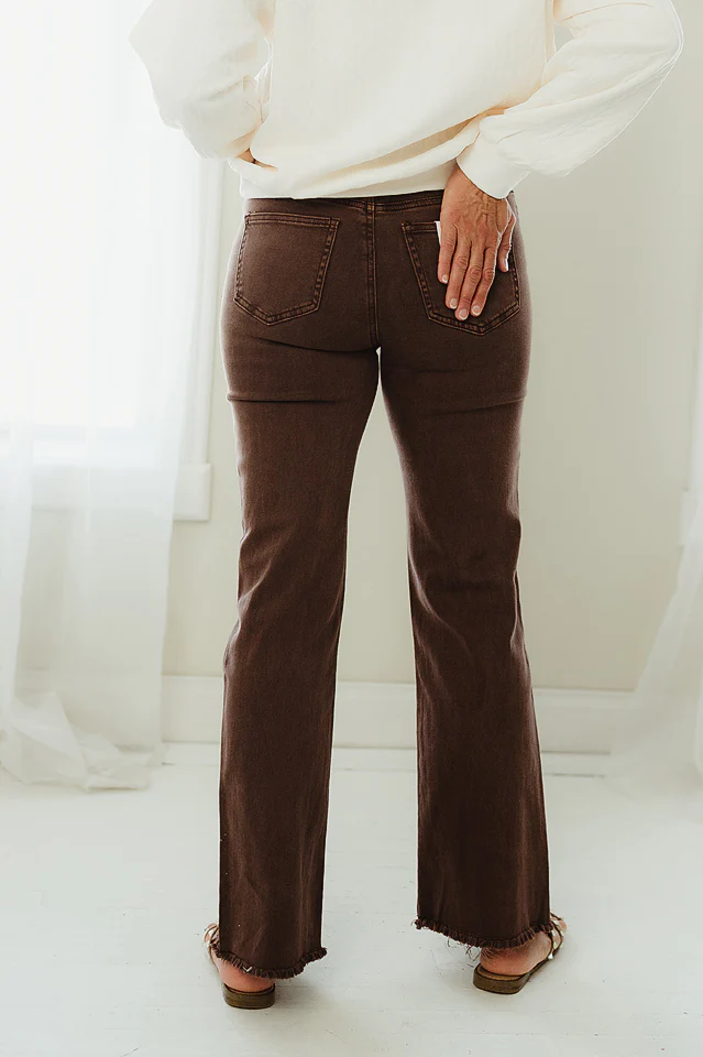 Regular Acid Washed Frayed Pants - Image 32