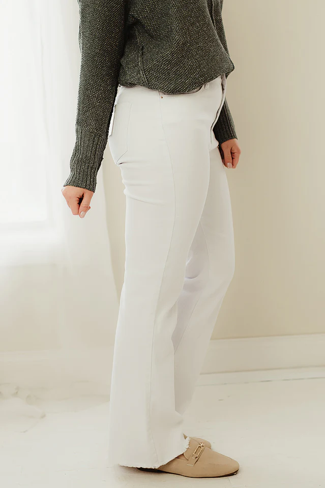 Regular Acid Washed Frayed Pants - Image 4
