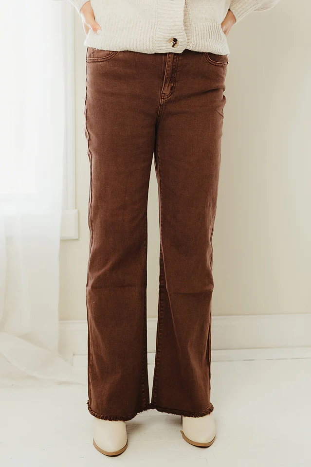 Regular Acid Washed Frayed Pants - Image 8