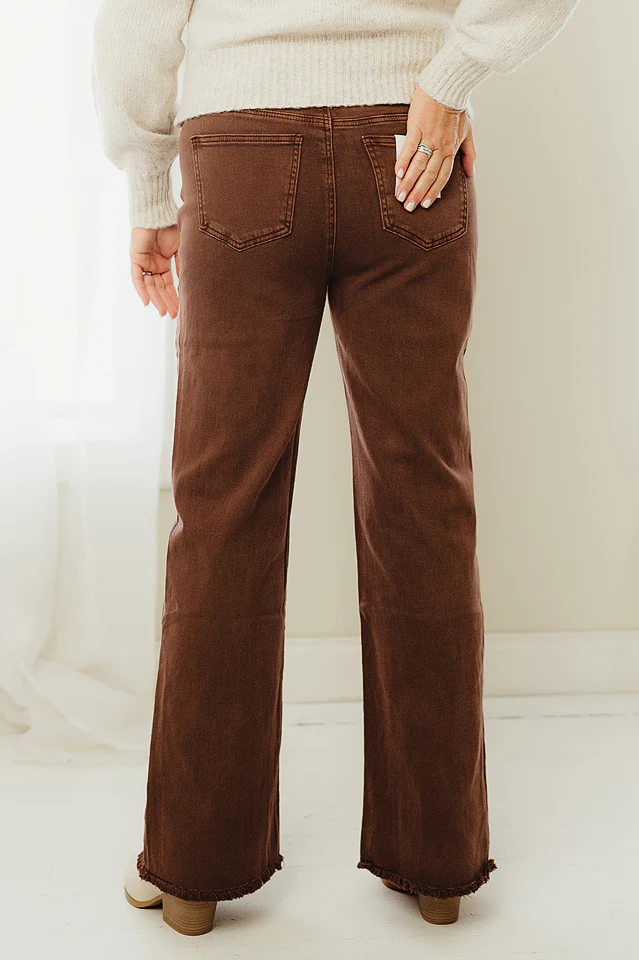 Regular Acid Washed Frayed Pants - Image 9