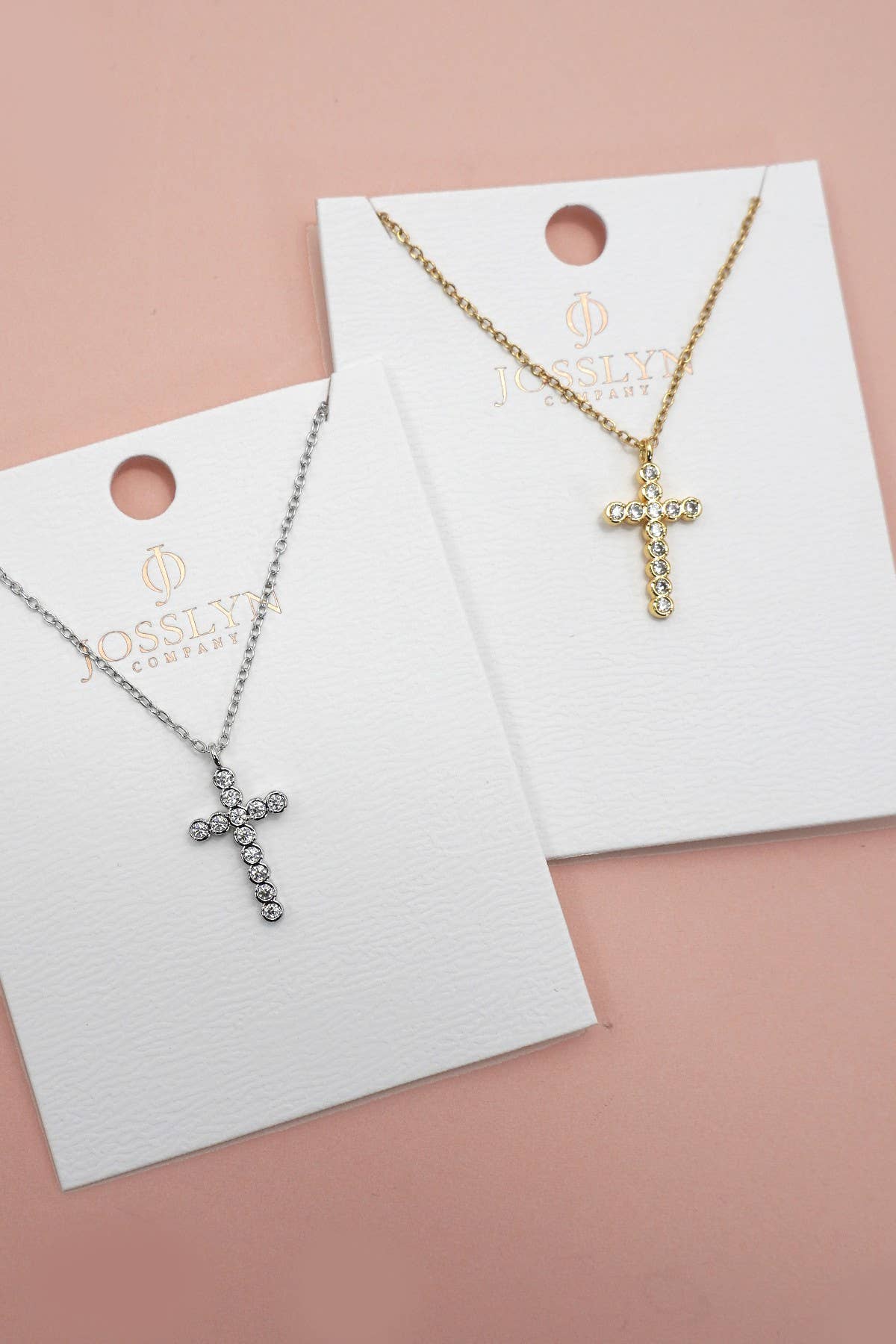 Rhinestone Cross Necklace - Image 7