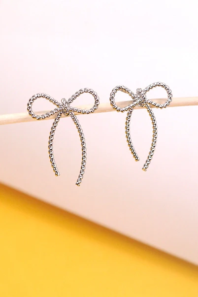 Rope Bow Earrings - Image 3