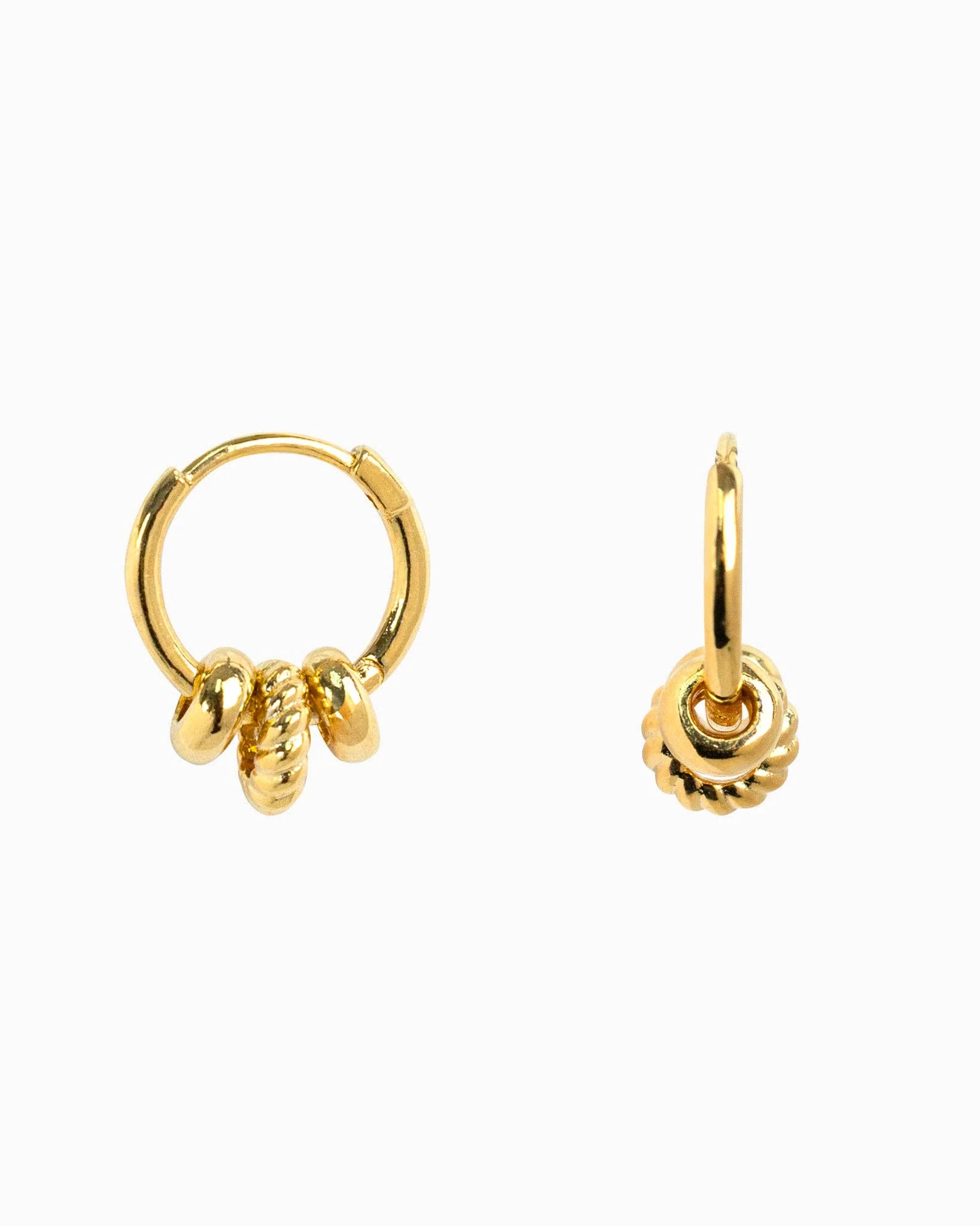 Rope Rondelle Link Hoops