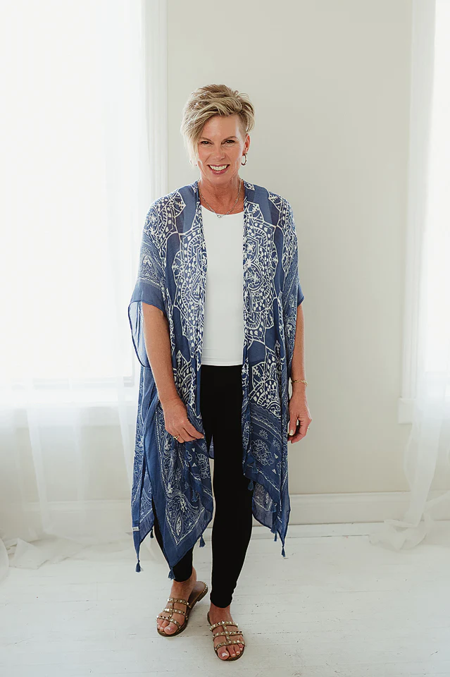 Navy Free Spirit Boho Kimono