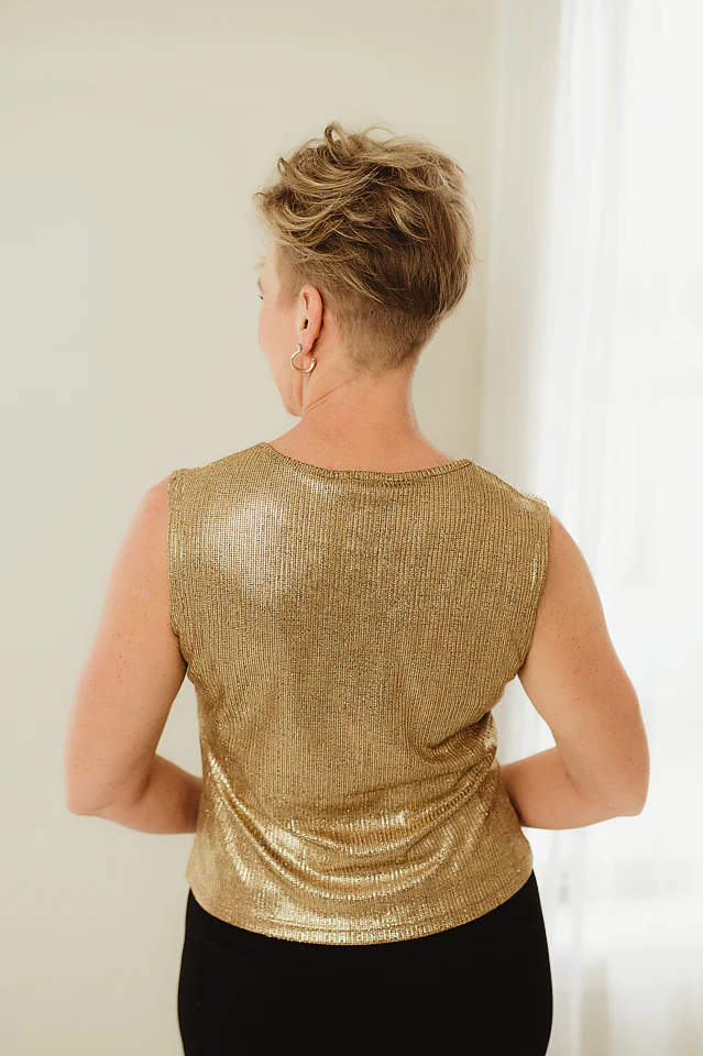 Metallic Sleeveless Top - Image 4