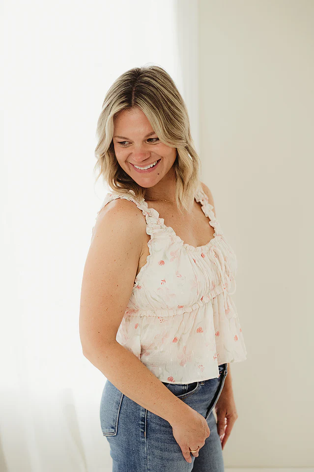 Rose Garden Ruffled Tank - Image 2