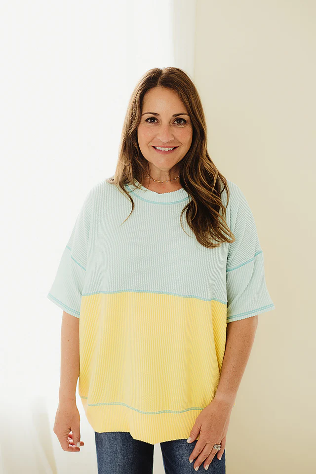 Yellow Dreamwave Rib Pullover