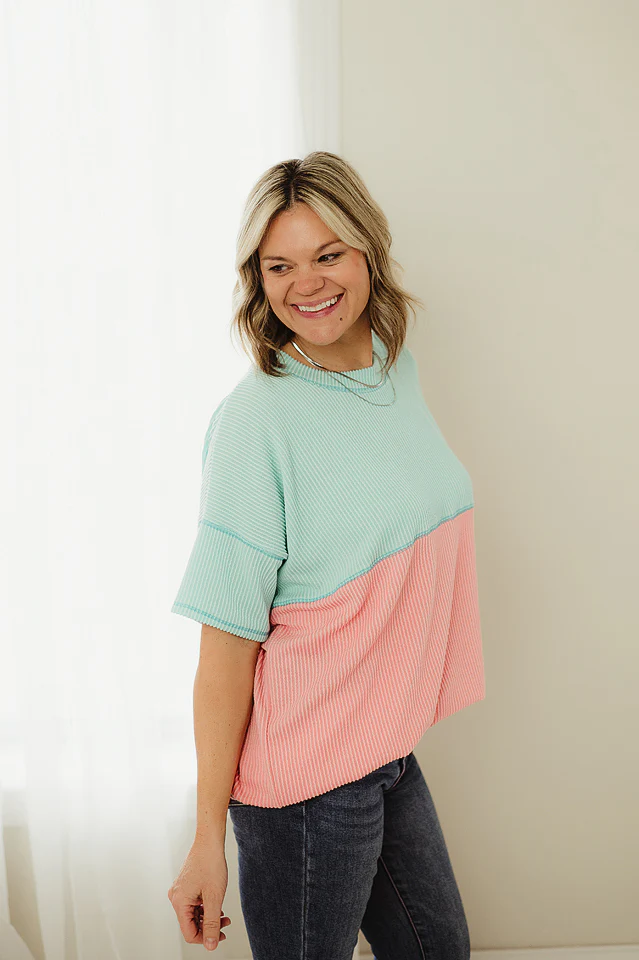 Salmon Dreamwave Rib Pullover - Image 4