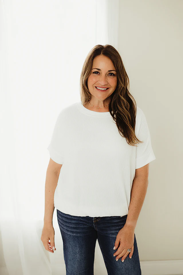 White Core Stride Top