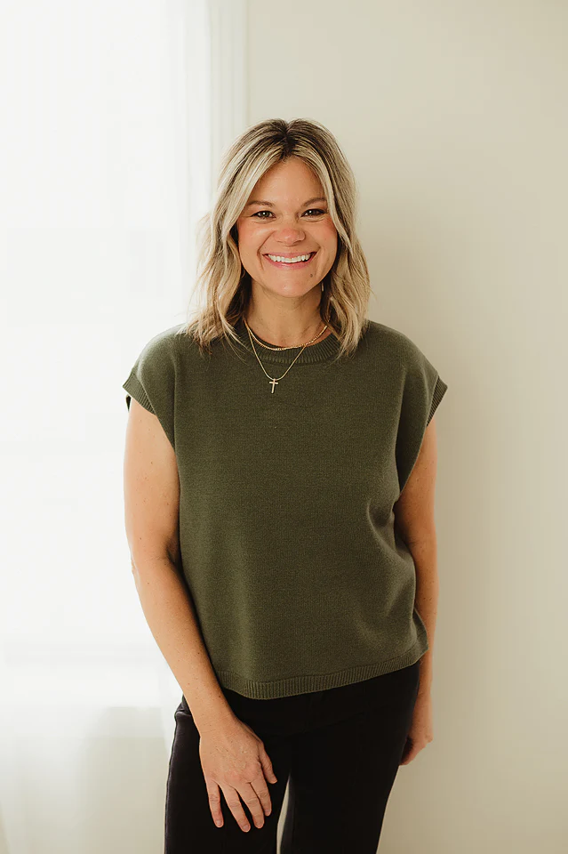 Light Olive Effortless Charm Top