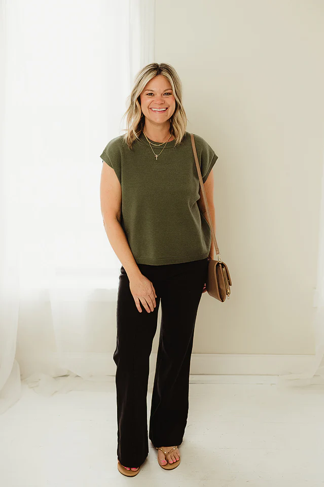 Light Olive Effortless Charm Top - Image 2