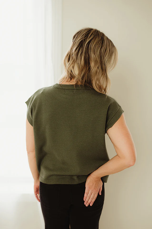 Light Olive Effortless Charm Top - Image 3