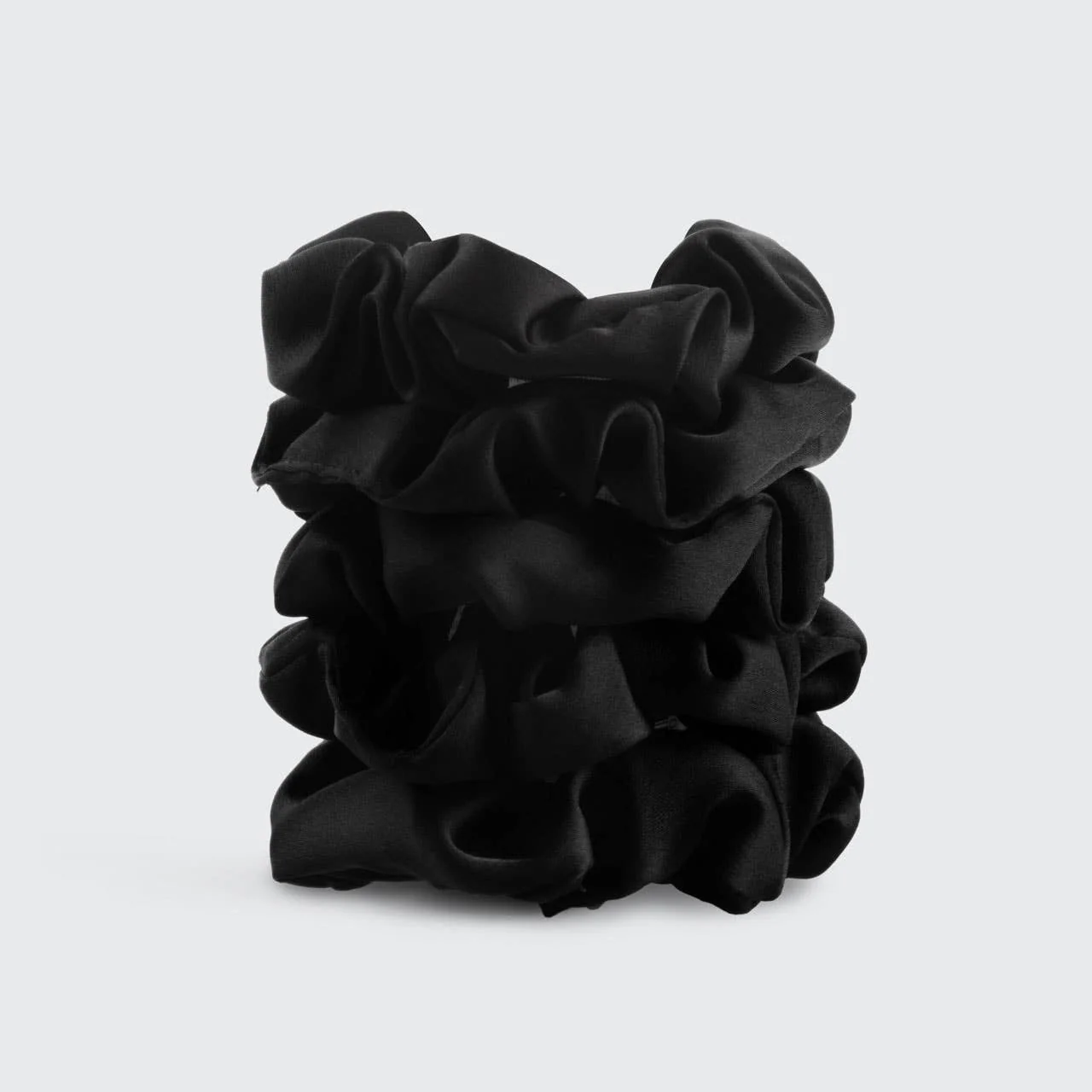 Satin Sleep Scrunchies 5pc - Black - Image 3
