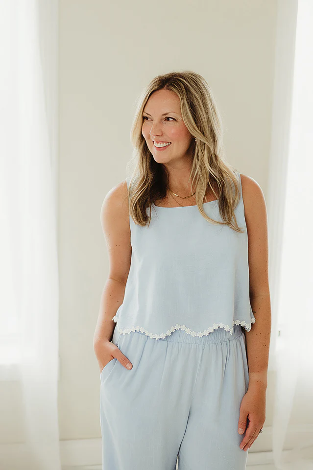 Blue Scallop & Bloom Tank