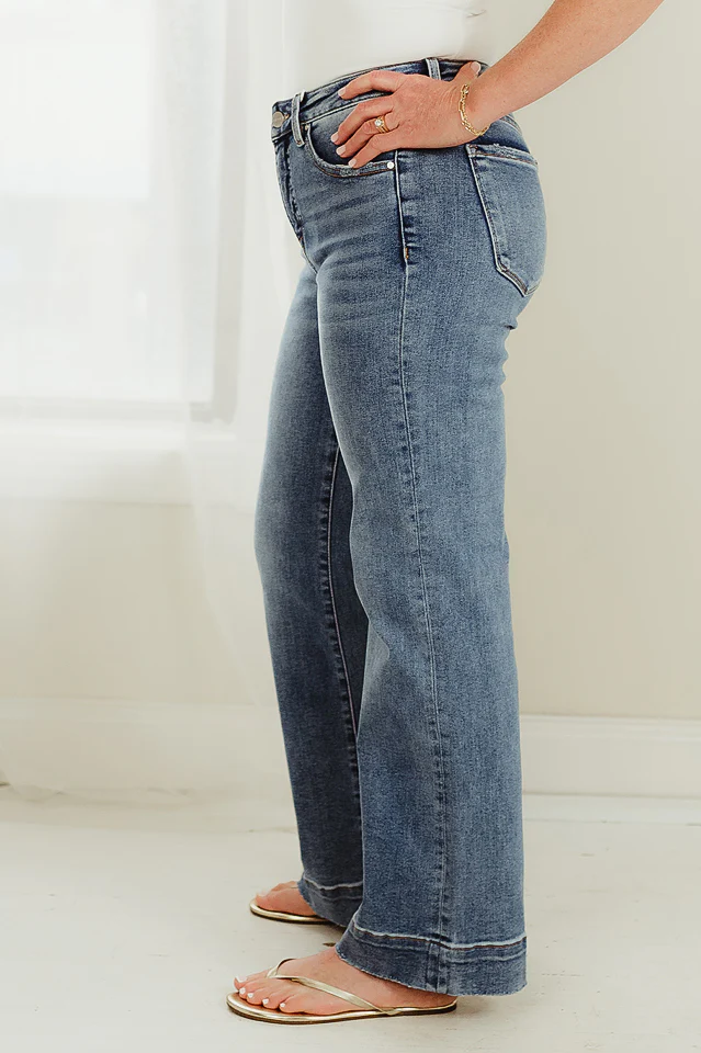 Medium Wash Carly Straight Jeans - Image 2